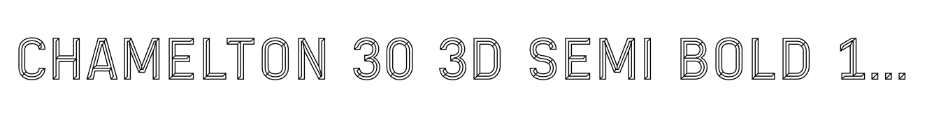 Chamelton 30 3D Semi Bold 1 Stroke image